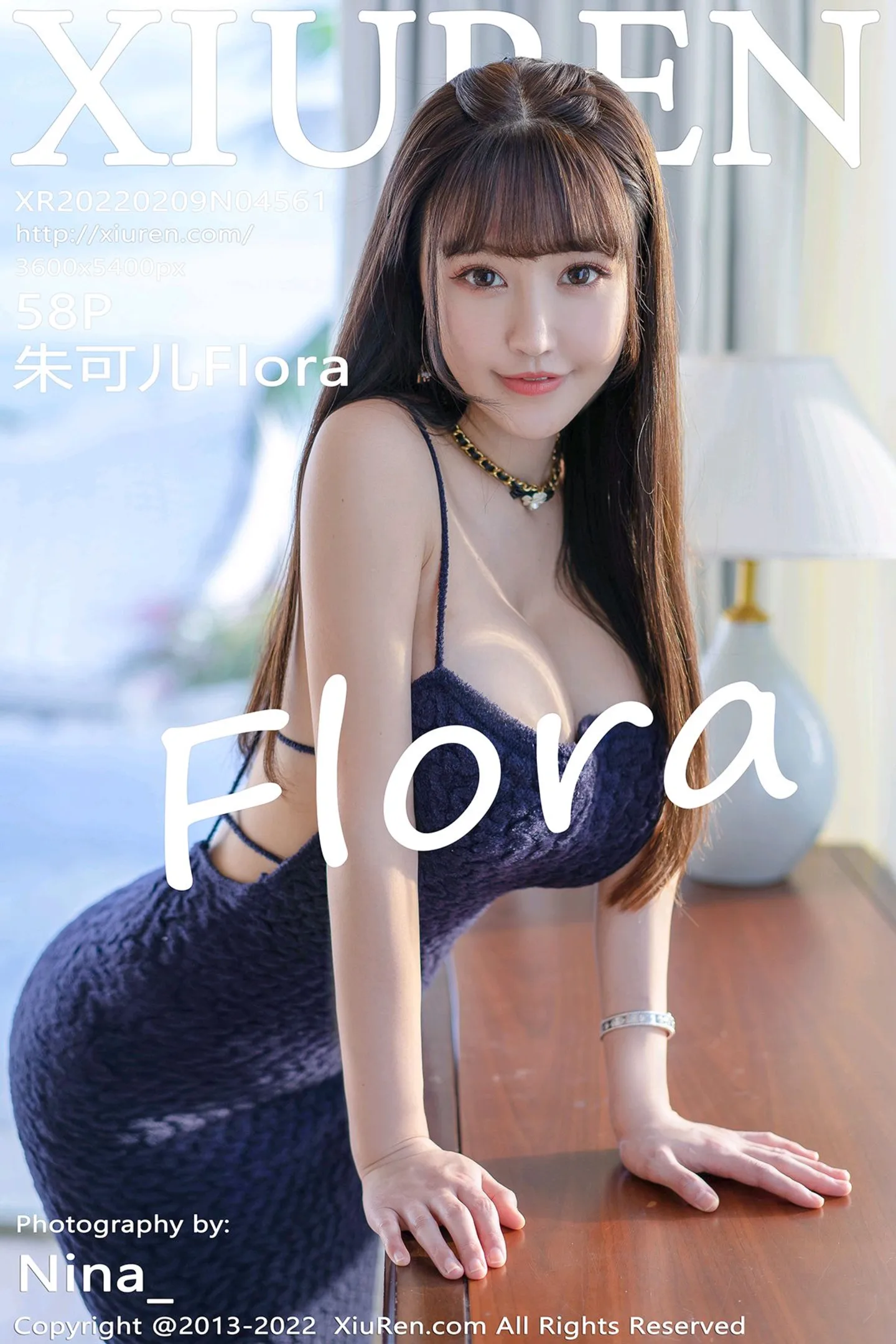 [XiuRen秀人网]No.4561_女神朱可儿Flora三亚旅拍深色低胸吊带长裙露丰满身材诱惑写真58P-秀人网 - XiuRen.Space